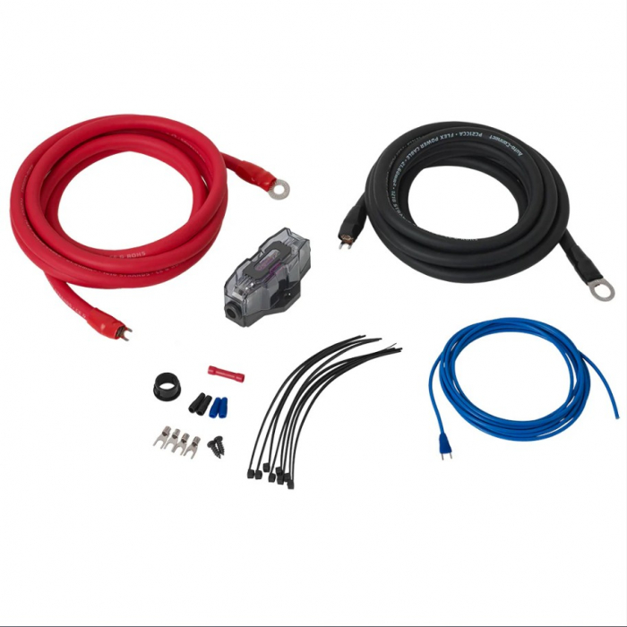 Kit de cabluri de alimentare amplificator pentru portbagaj Auto-Connect TK21CCA25 Pure CCA 21.6 mm² 4 AWG [1]