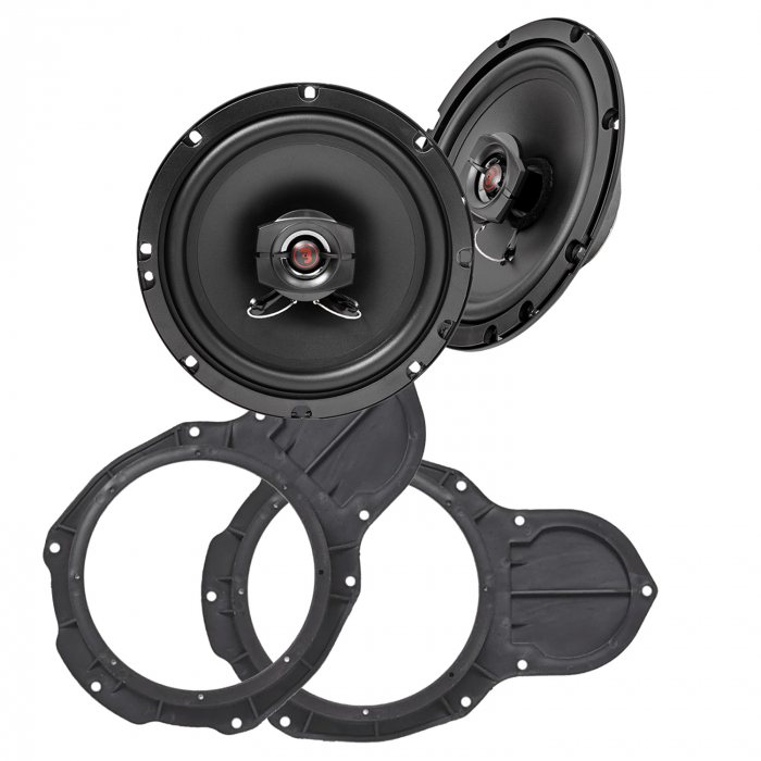 Pachet boxe auto coaxiale VW Passat Bass Habit R165 16.5cm 60W cu inele adaptor [1]