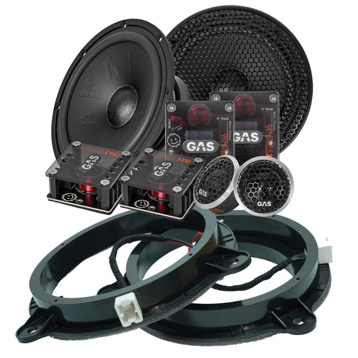 Pachet difuzoare auto componente Dacia GAS MAX K2-64 16.5 cm 130W cu inele adaptor [1]