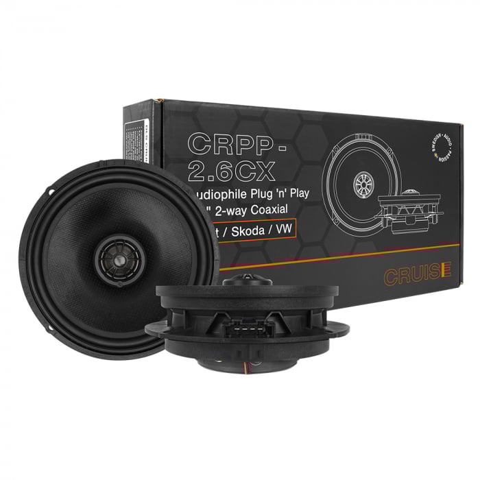 Set difuzoare auto coaxiale DLS Cruise CRPP-2.6CX compatibil Seat Skoda VW 16.5 cm 90W [8]