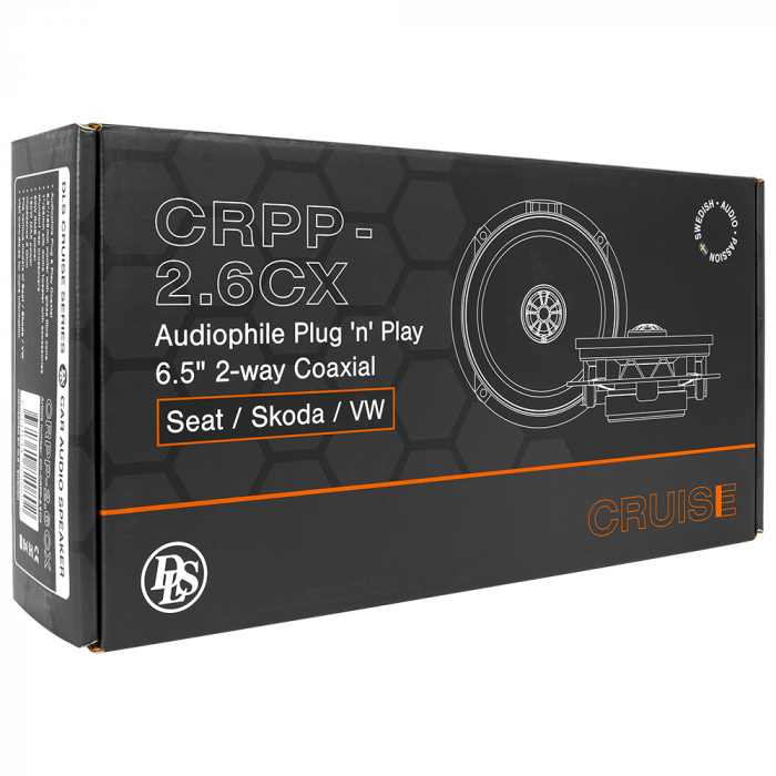 Set difuzoare auto coaxiale DLS Cruise CRPP-2.6CX compatibil Seat Skoda VW 16.5 cm 90W [7]