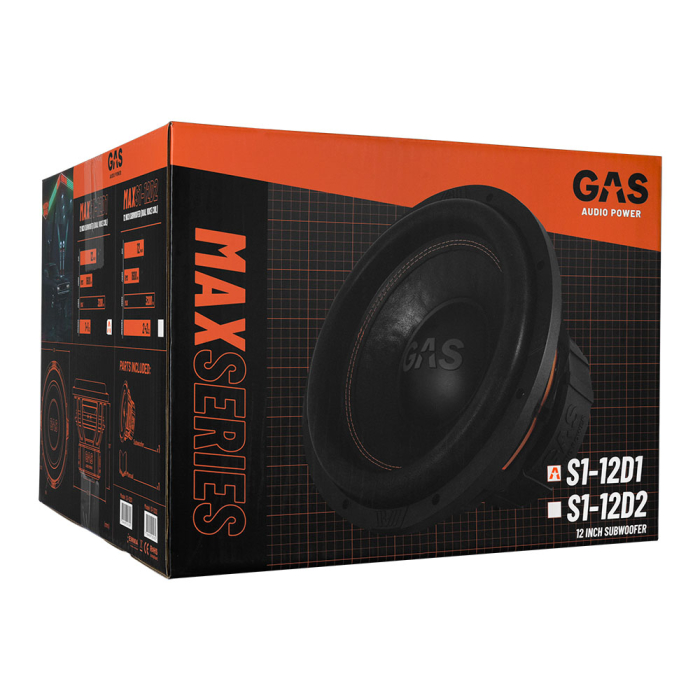 Subwoofer auto GAS MAX S1-12D1 12 inch 1600W 1 Ohm [8]