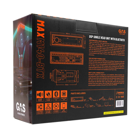 MP3 Player auto GAS MAX M140-BTX 4x45W Bluetooth [23]