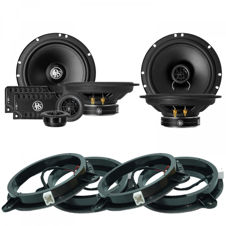 Pachete dedicate - Pachet boxe auto Dacia 4 usi DLS Performance PA componente si coaxiale 16.5cm 50W+60W cu inele si cabluri adaptor