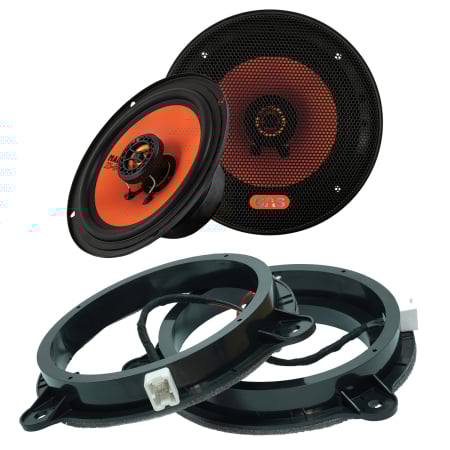 Difuzoare auto - Pachet difuzoare auto coaxiale Dacia GAS MAD X1-64 16.5 cm 70W cu inele adaptor