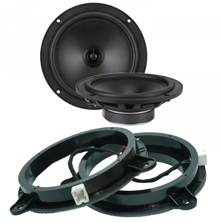 Pachete dedicate - Pachet difuzoare auto coaxiale Renault AXTON ATX165S 16.5 cm 90W cu inele si cablu adaptor