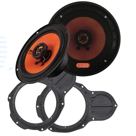 Difuzoare auto - Pachet difuzoare auto coaxiale VW Passat GAS MAD X1-64 16.5 cm 70W cu inele adaptor
