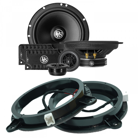 Pachete dedicate - Pachet difuzoare auto componente Dacia DLS Performance PA6.20 16.5 cm 60W cu inele si cablu adaptor