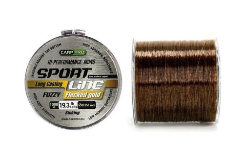Fire Monofilament Crap - Carp Pro - Fir Monofilament Sport Line Flecked Gold 0,265mm / 1000m / 5,1kg