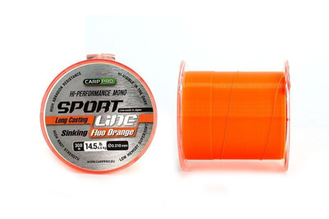 Fire Monofilament Crap - Carp Pro - Fir Monofilament Sport Line Fluo Orange 0,235mm / 300m / 4,1kg