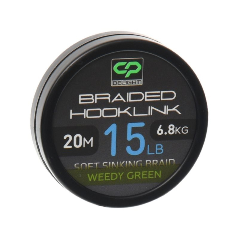 Fire Leadcore&Textil - Carp Pro - Fir Textil Delight Braided Hooklink Soft Sinking Weedy Green 20m / 15lb / 6,8kg