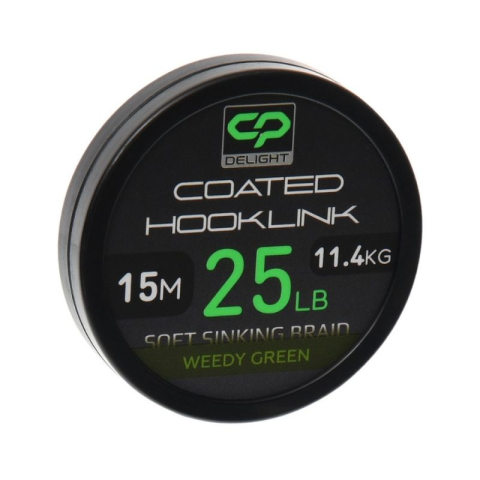 Fire Leadcore&Textil - Carp Pro - Fir Textil Delight cu Camasa Coated Hooklink Soft Sinking Weedy Green 15m / 25lb / 11,4kg