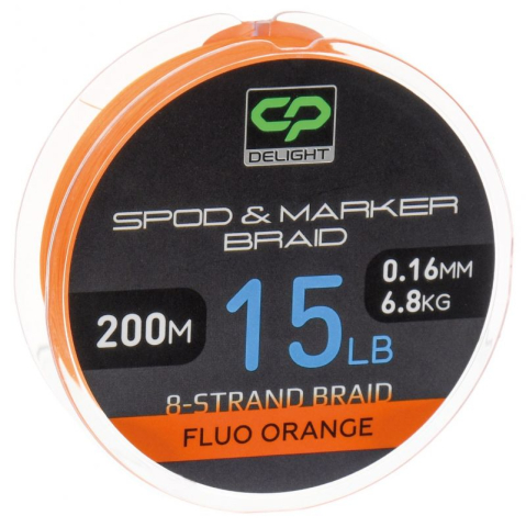 Fire Leadcore&Textil - Carp Pro - Fir Textil Delight Spod & Marker Braid X8 Fluo Orange 200m / 0,16mm / 15lb