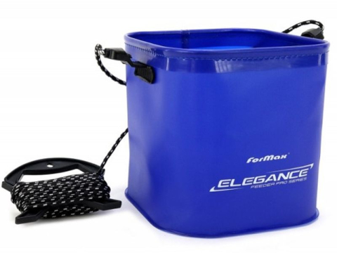 Accesorii - Elegance Feeder Pro - Galeata EVA Pliabila cu Snur pentru Apa / Bac de Nada 20x20x20cm 8L