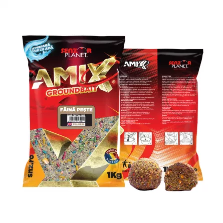 Amix Făină Pește 1kg – Nadă Neagră cu Putere de Atracție [1]