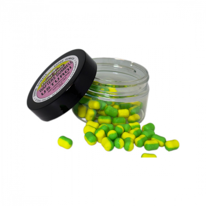 Dumbell Usturoi 8mm Verde-Galben Dual Fish [1]