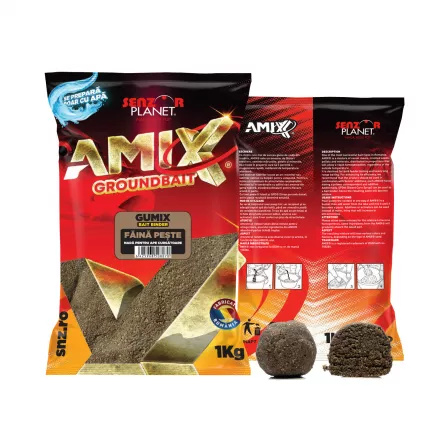 Gumix Făină Pește 1kg – Nadă Neagră Rezistentă pe Curent [1]