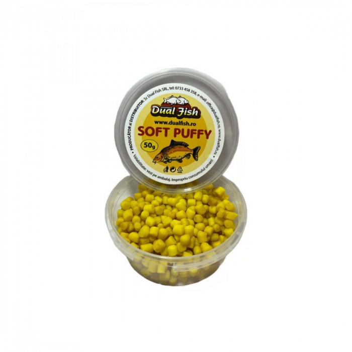 Puffy Soft Usturoi Galben 50g – Momeală Aromată Dual Fish [1]