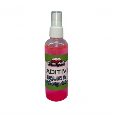Produse - Aditiv Atractant Spray Squid & Căpșuni 100ml Dual Fish