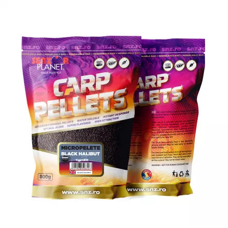 Produse - Micropelete 2mm Black Halibut – Solubile, rapide 800g