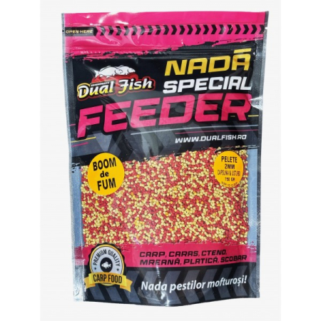 Produse - Pelete Boom Fum 2mm Căpșună-Usturoi 750g Dual Fish