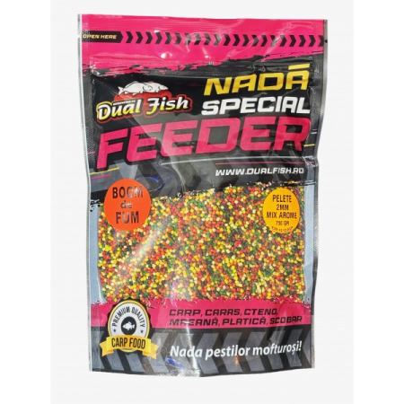 Produse - Pelete Boom Fum 2mm Mix Arome 750g Dual Fish