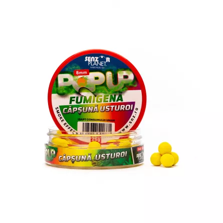 Produse - Pop-Up Fumigenă Căpșună & Usturoi 8mm – Nor Fluorescent și Aromă Dublă