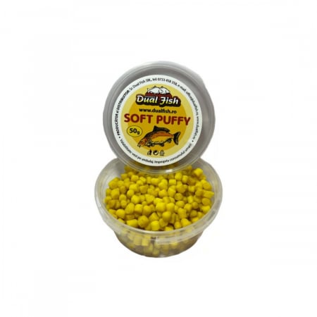 Produse - Puffy Soft Usturoi Galben 50g – Momeală Aromată Dual Fish