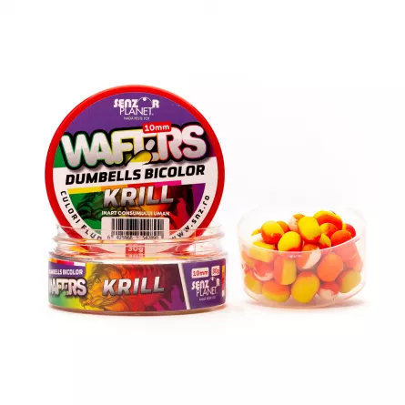 Produse - Wafters Dumbells Bicolor Krill 10mm – Atractivitate Maximă