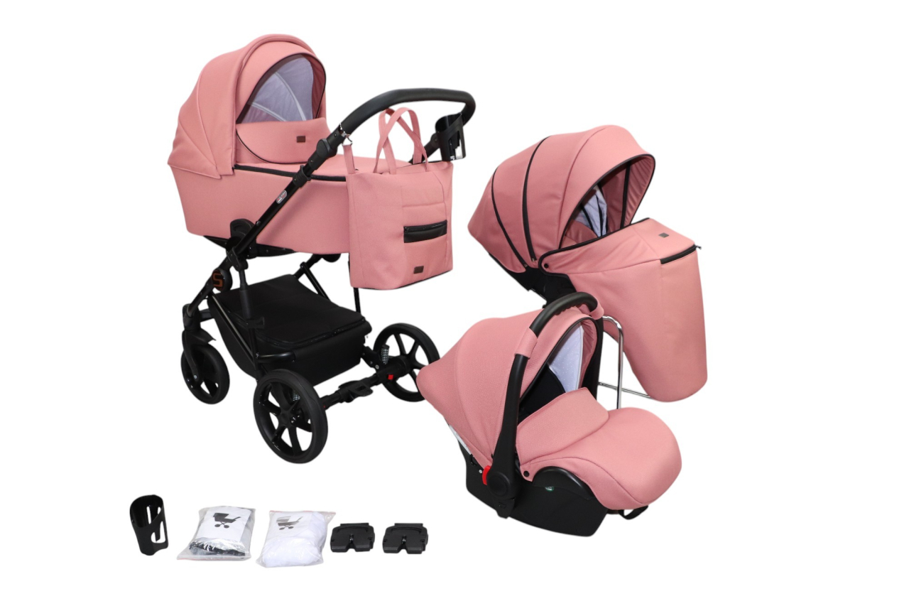 Cărucior 4 în 1 Sojan Stilo Standard Roz Coral [9]