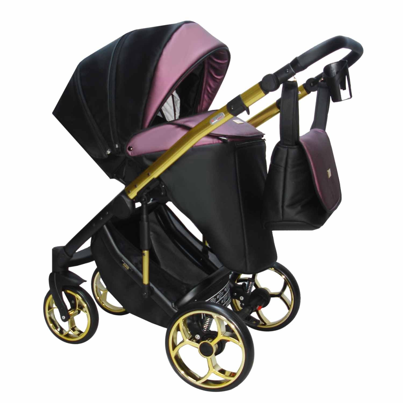 Cărucior 4 în 1 Sojan Xsara Standard Mov Prună cu Detalii Aurii [2]