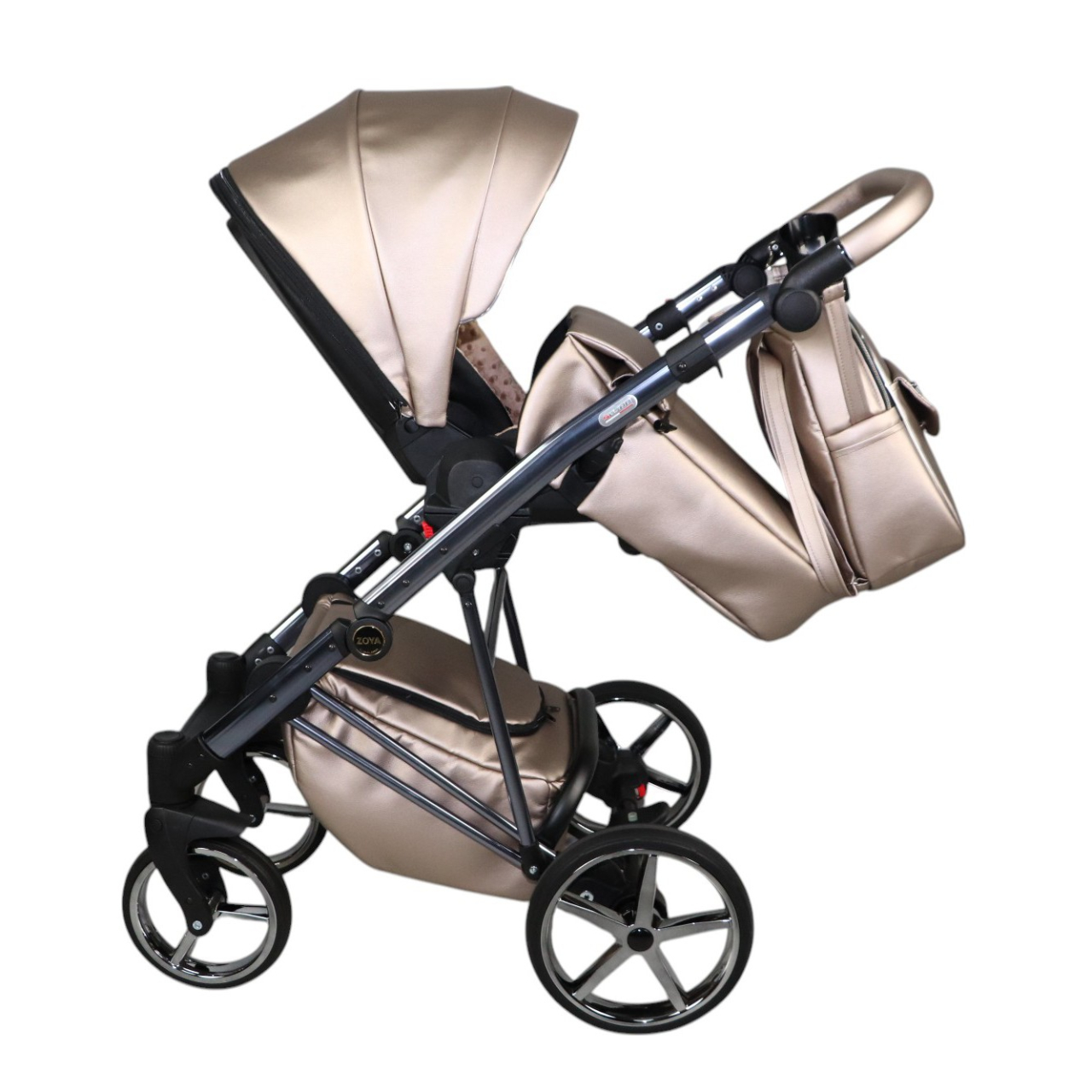 Cărucior 4 în 1 Sojan Zoya Exclusive Bronz cu Cadru Negru [4]