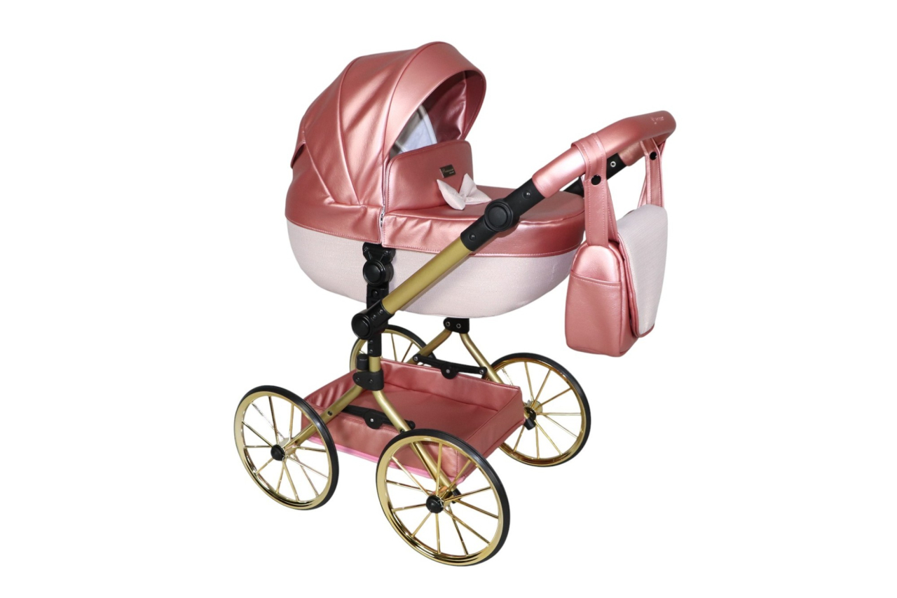 Cărucior pentru Păpuși Sojan Princessa Roz Rose Gold [5]