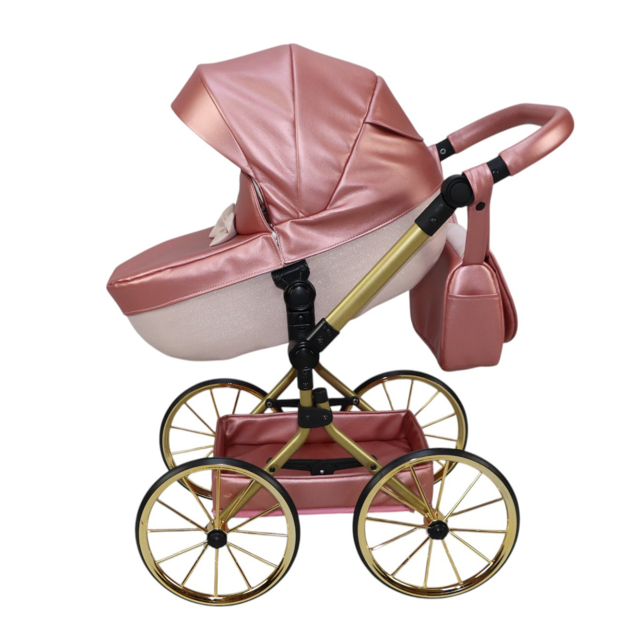 Cărucior pentru Păpuși Sojan Princessa Roz Rose Gold [3]