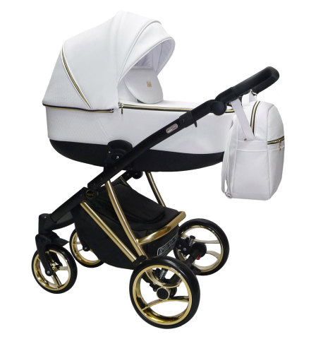 Cărucioare unisex - Cărucior 4 în 1 Sojan Agix Extra Alb cu Cadru Negru