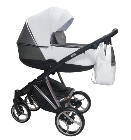 Cărucioare unisex - Cărucior 4 în 1 Sojan Agix Extra Alb și Negru cu Cadru Negru