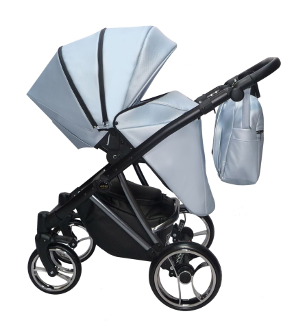 Cărucior 4 în 1 Sojan Agix Extra Bleu Pal cu Cadru Negru [1]