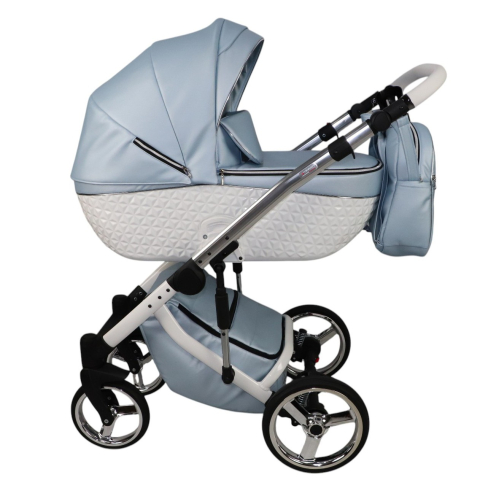 Cărucioare pentru băieți - Cărucior 4 în 1 Sojan Happy Standard Bleu cu Detalii Argintii