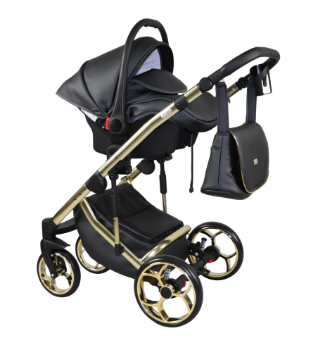 Cărucior 4 în 1 Sojan Xsara Exclusive Negru cu Detalii Aurii [2]