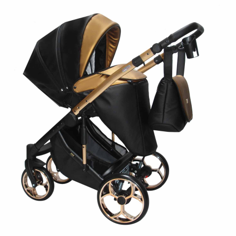 Cărucior 4 în 1 Sojan Xsara Standard Caramel cu Detalii Rose Gold [2]
