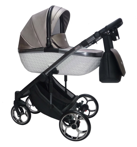 Cărucioare unisex - Cărucior 4 în 1 Sojan Xsara Standard Gri și Alb cu Detalii Argintii