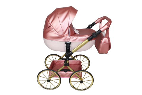Cărucior pentru Păpuși Sojan Princessa Roz Rose Gold [6]