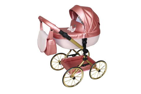 Cărucior pentru Păpuși Sojan Princessa Roz Rose Gold [5]