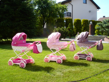 Cărucior pentru Păpuși Sojan Lala Turcoaz cu Imprimeu Floral [19]