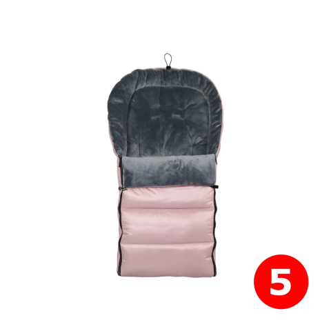 Accesorii pentru cărucior - Sac de Iarnă pentru Cărucior Sojan Sleep Gri și Roz