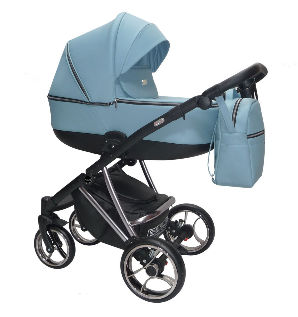 Dimensiuni Cărucior 4 în 1 Sojan Agix Extra Bleu cu Cadru Negru