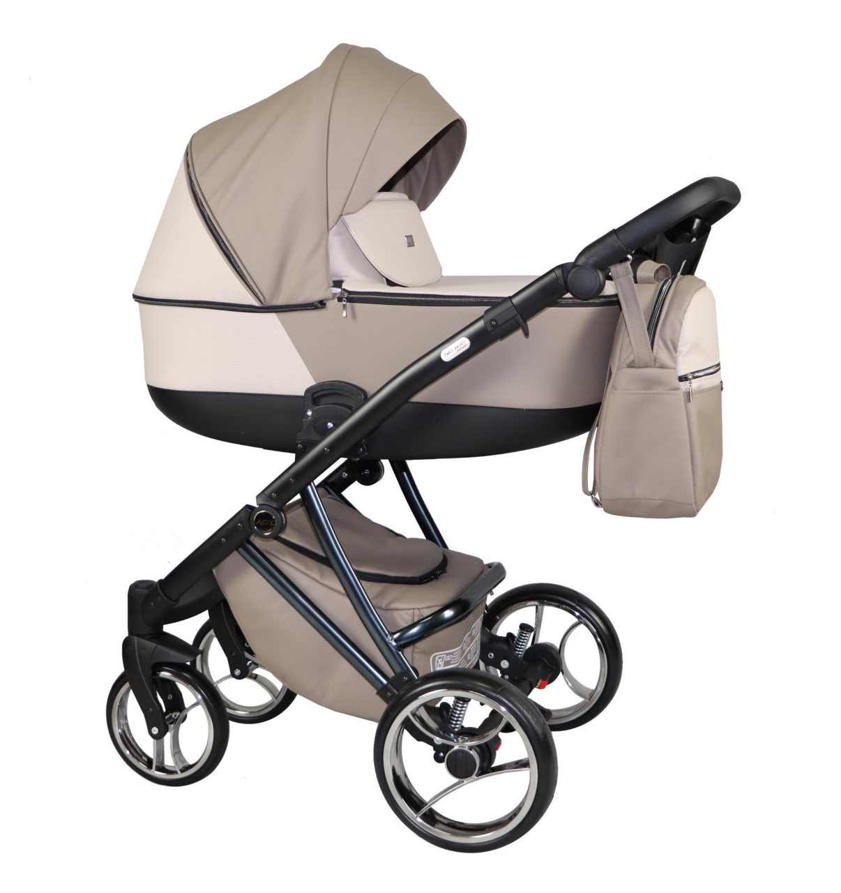 Dimensiuni Cărucior 4 în 1 Sojan Agix Extra Taupe cu Cadru Negru