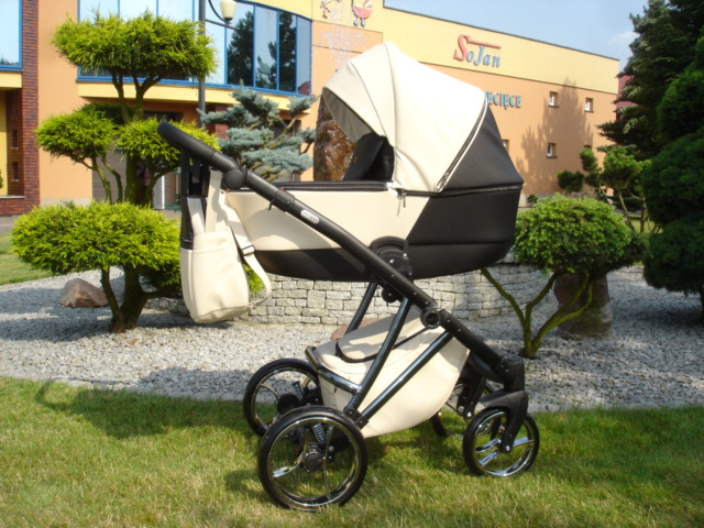 Cărucior 4 în 1 Sojan Agix Extra Alb și Bej cu Detalii Argintii [36]