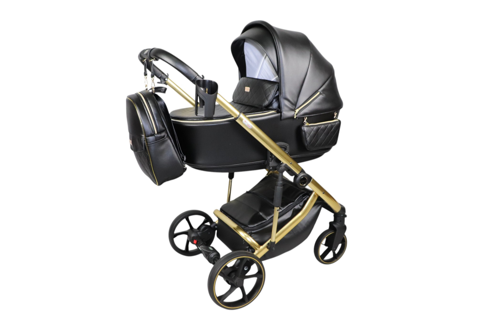 Cărucior 4 în 1 Sojan Citax Exclusive Roz Rose Gold cu Detalii Aurii [12]