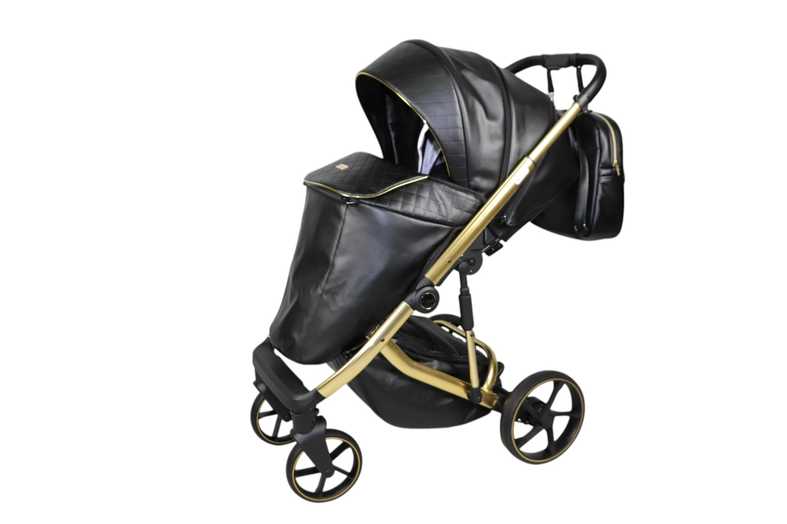 Cărucior 4 în 1 Sojan Citax Exclusive Roz Rose Gold cu Detalii Aurii [13]